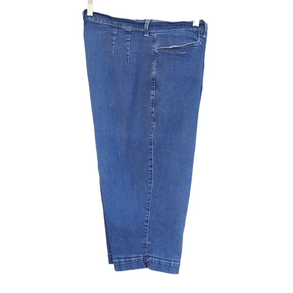 Lane Bryant VENEZIA Vintage Crop Denim‎ Blue Jean Capri Pants 34x16